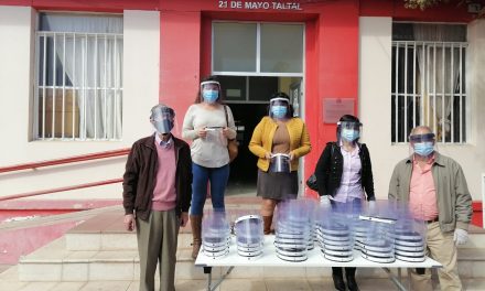 CENTRO DE PILOTAJE UA DONÓ 180 PROTECTORES FACIALES EN COMUNA DE TALTAL