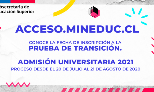 Comienza inscripción para la Prueba de Transición para la admisión universitaria 2021