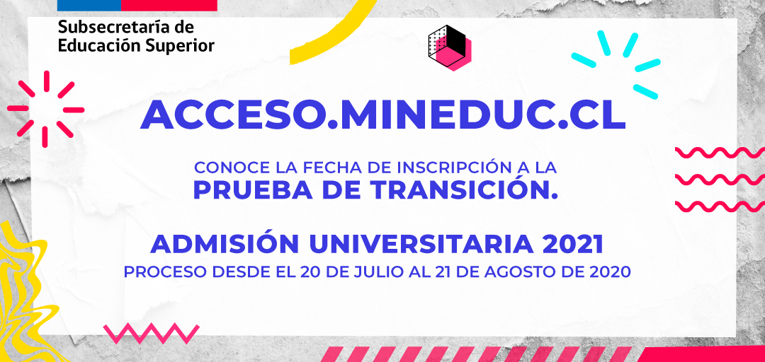 Comienza inscripción para la Prueba de Transición para la admisión universitaria 2021