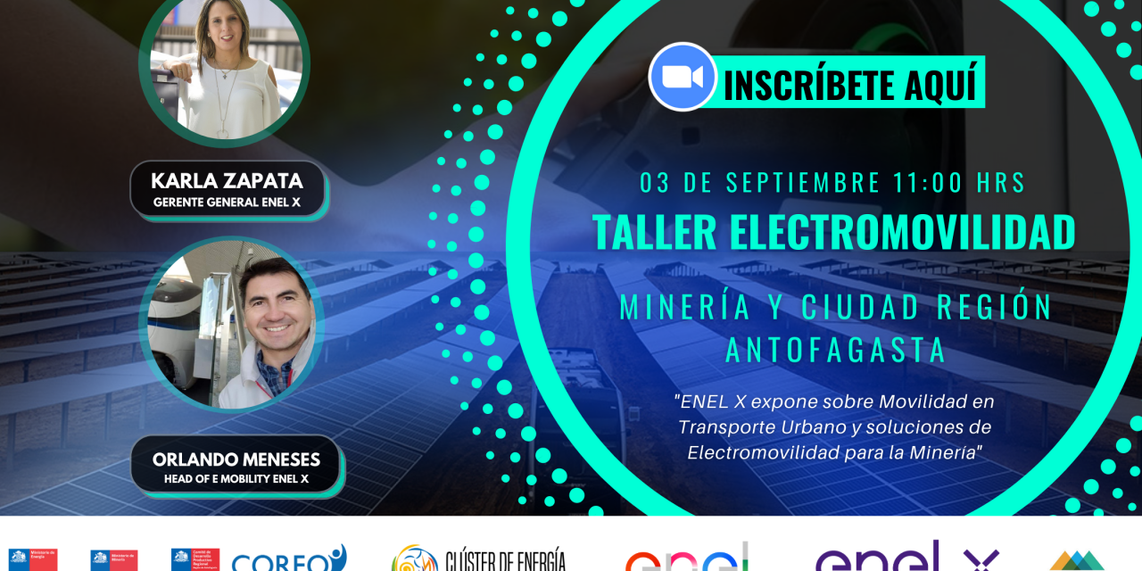 TALLER DE ELECTROMOVILIDAD, 03 DE SEPT. 11:00 HRS