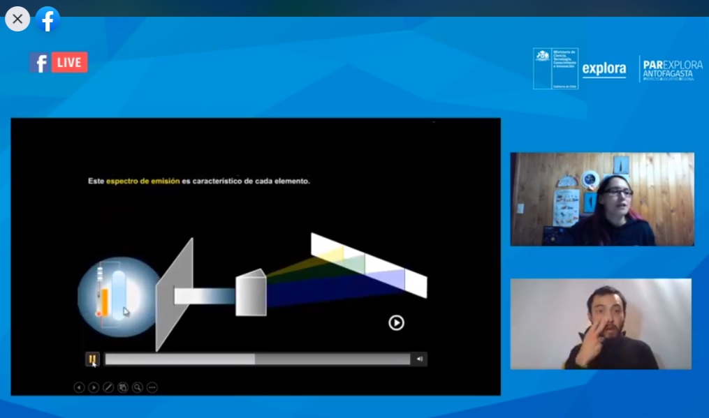 Charla virtual denominada “Espectroscopía en Astronomía” abordó fenómeno que se genera por la dispersión de la luz