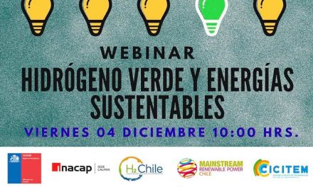 Webinar Hidrógeno Verde y Energías Sustentables, 04 de diciembre 10:00 horas