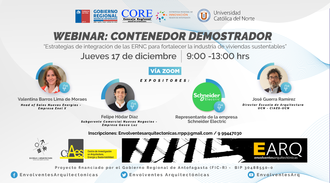 Exponentes nacionales e internacionales participarán de webinar sobre Energías Renovables en la Región de Antofagasta