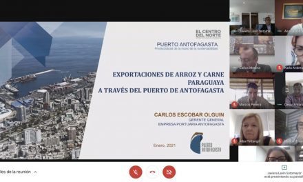 Puerto Antofagasta da a conocer oportunidades a empresarios de arroz y carne de Paraguay
