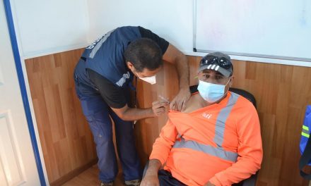Inició proceso de vacunación Covid-19 para trabajadores y trabajadoras de Puerto Antofagasta
