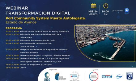 Webinar Transformación Digital, Port Community System, Puerto Antofagasta: Estado de Avance, 24 de Marzo 10:00 horas