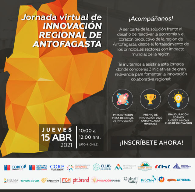 Emprendedores y pymes se reunirán en Jornada de Innovación Regional de Antofagasta