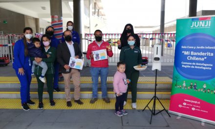 Jardín infantil Mi Banderita Chilena recibe dos tótems de medición de temperatura para reforzar medidas sanitarias de acceso al establecimiento