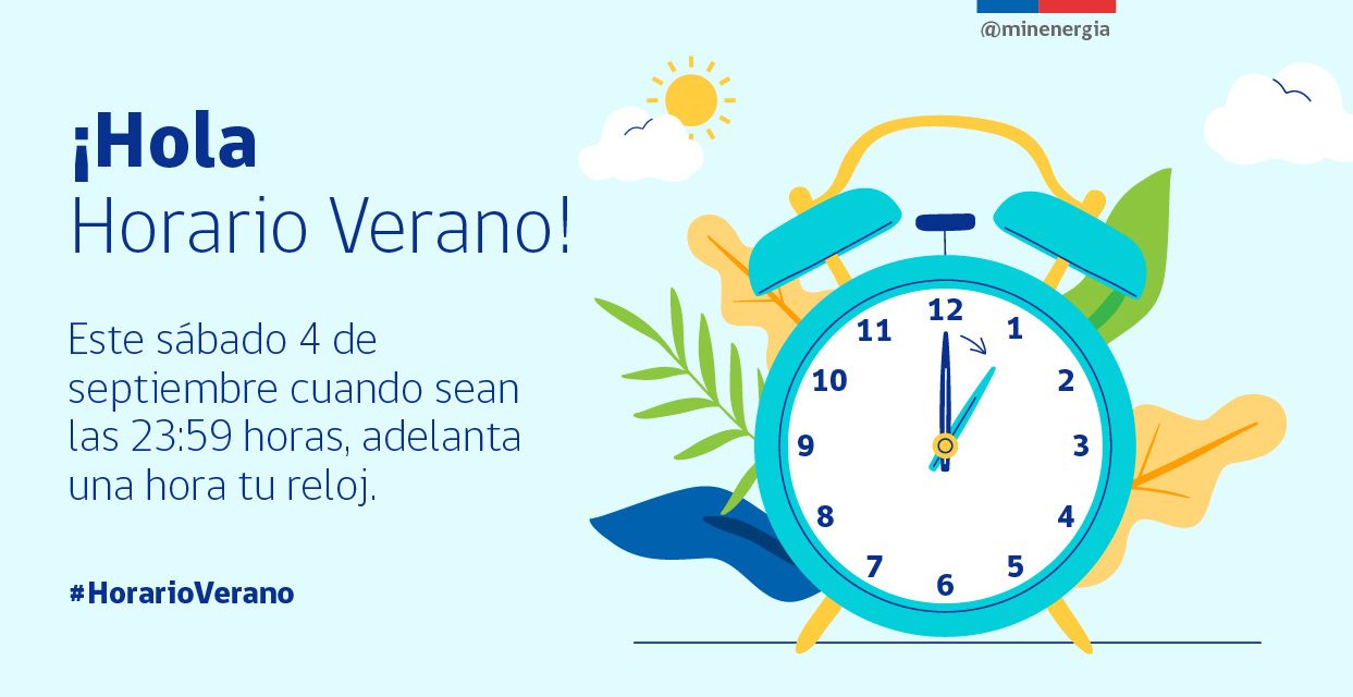 Horario de verano comienza a regir la media noche de este sábado 04 de septiembre