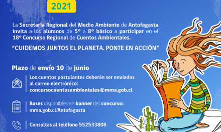 Seremi del Medio Ambiente anuncia a los ganadores del 18° Concurso Regional de Cuentos Ambientales de la región de Antofagasta