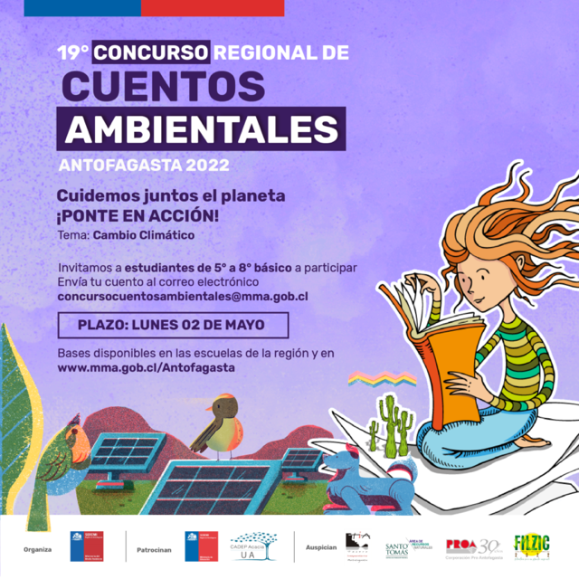 Invitan a estudiantes de la región de Antofagasta a participar en 19° Concurso Regional de Cuentos Ambientales
